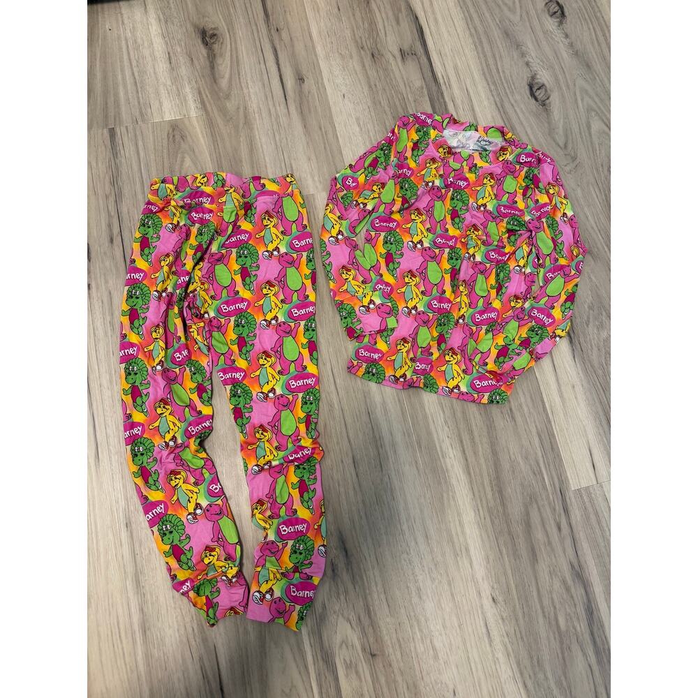Kid’s Size 4T Weiwei Barney & Friends Character Print Bamboo Pajama Set